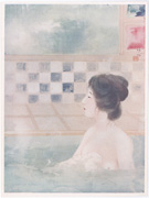 Hot Spring in Springtime from the Album of Beauties by Kyokata